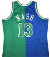 Steve Nash Signed Mavericks Mitchell & Ness Blue/Green Jersey- Beckett W Holo