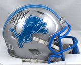 Calvin Johnson Autographed Detroit Lions Speed Mini Helmet - Beckett W Hologram