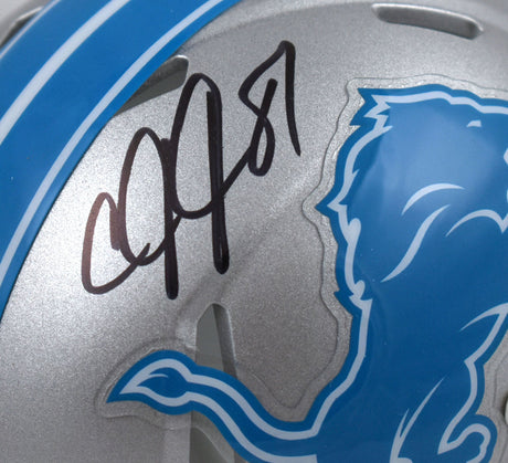 Calvin Johnson Autographed Detroit Lions Speed Mini Helmet - Beckett W Hologram