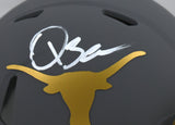 Quinn Ewers Autographed Texas Longhorns Slate Speed Mini Helmet - Beckett W Holo