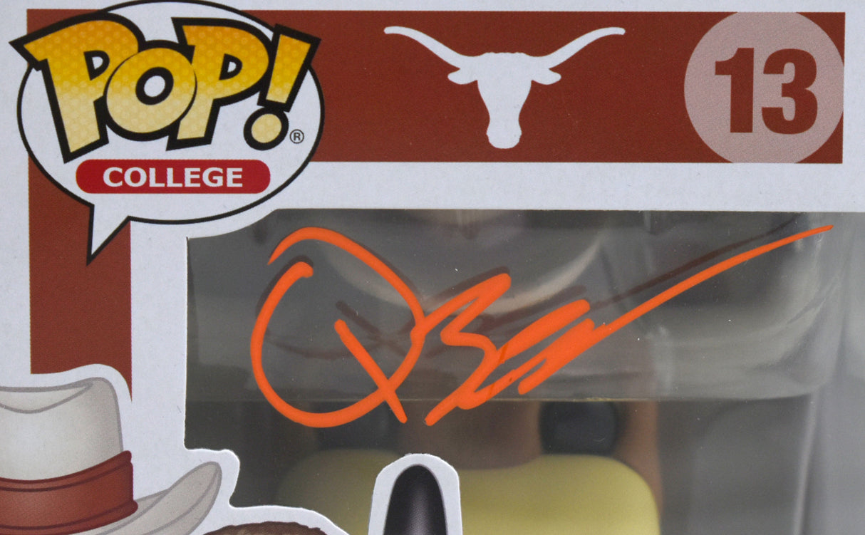 Quinn Ewers Autographed Texas Longhorns Funko Pop #13 - Beckett W Holo *Orange