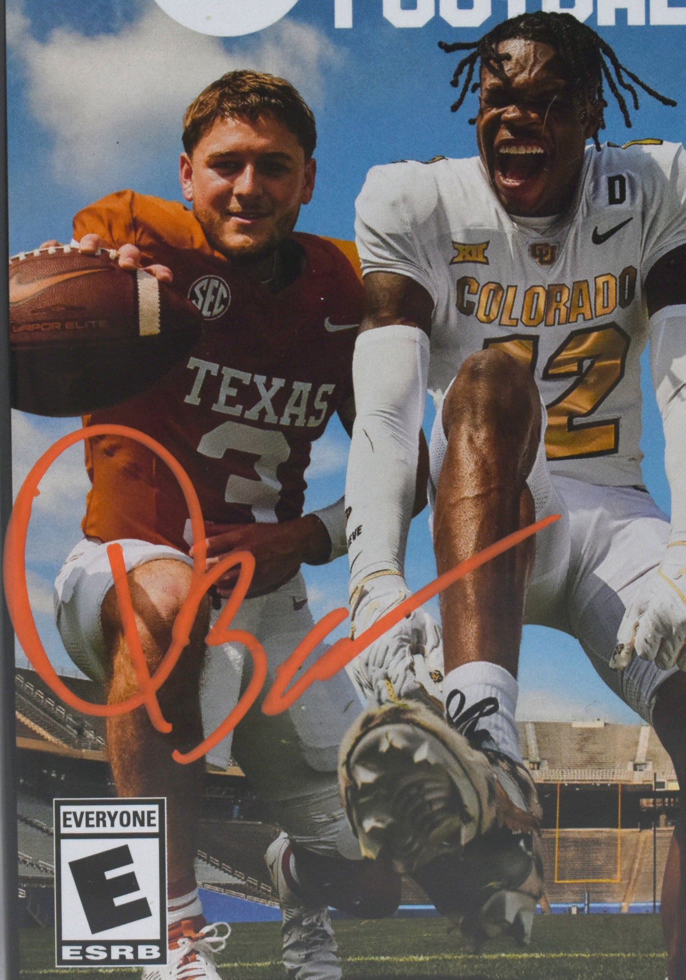 Quinn Ewers Autographed Texas Longhorns Video Game - Beckett W Hologram *Orange