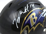 Kyle Hamilton Autographed Baltimore Ravens Speed Mini Helmet - Beckett W Holo