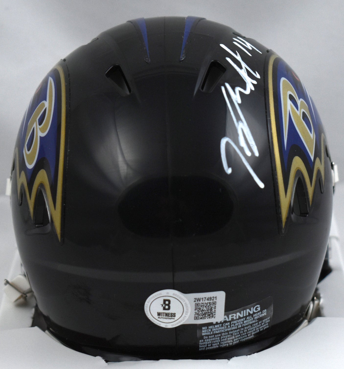 Kyle Hamilton Autographed Baltimore Ravens Speed Mini Helmet - Beckett W Holo