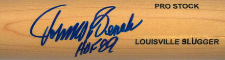 Johnny Bench Autographed Blonde Louisville Slugger Pro Baseball Bat HOF-Fanatics