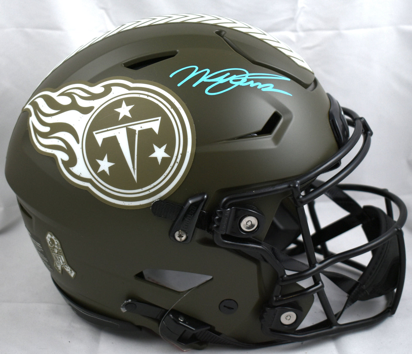 Will Levis Autographed Tennessee Titans F/S Salute Speed Flex Helmet - Fanatics