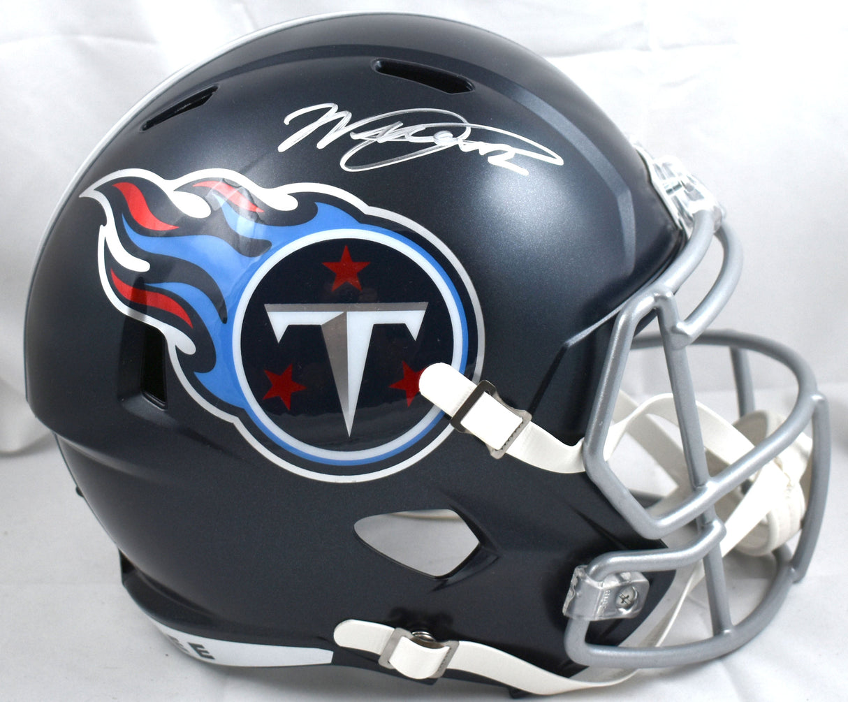 Will Levis Autographed Tennessee Titans F/S Speed Helmet - Fanatics *Silver