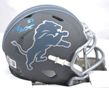 Sam LaPorta Detroit Lions Slate Speed Mini Helmet- Beckett W Hologram *Blue