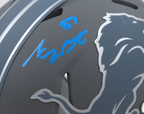 Sam LaPorta Detroit Lions Slate Speed Mini Helmet- Beckett W Hologram *Blue