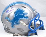 Sam LaPorta Signed Detroit Lions 2024 Speed Mini Helmet-Beckett W Hologram *Blue