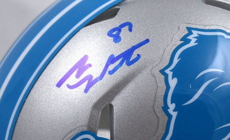 Sam LaPorta Signed Detroit Lions 2024 Speed Mini Helmet-Beckett W Hologram *Blue