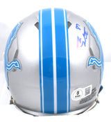 Sam LaPorta Signed Detroit Lions 2024 Speed Mini Helmet-Beckett W Hologram *Blue