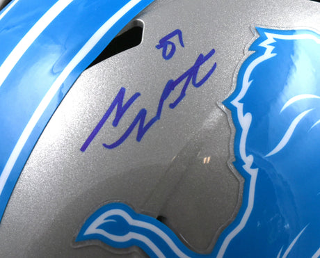 Sam LaPorta Autographed Detroit Lions F/S 2024 Speed Helmet - Beckett W Hologram