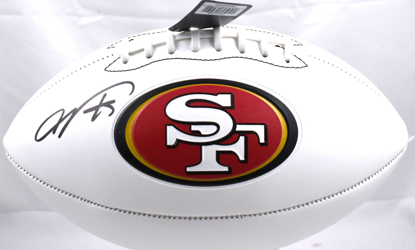 Vernon Davis Autographed San Francisco 49ers Logo Football - Beckett W Hologram