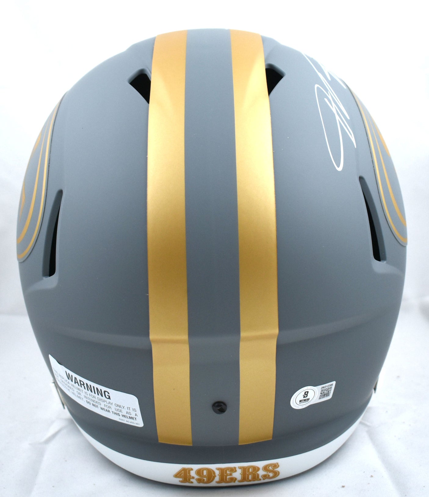 Vernon Davis Signed San Francisco 49ers F/S Slate Speed Helmet - Beckett W Holo