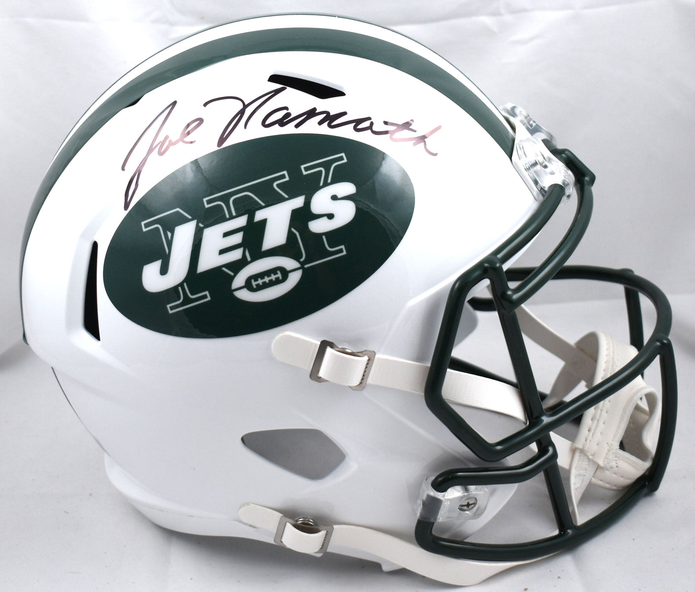 Joe Namath Autographed New York Jets F/S Speed Helmet - Beckett W Hologram