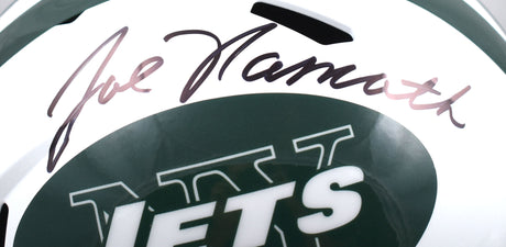 Joe Namath Autographed New York Jets F/S Speed Helmet - Beckett W Hologram