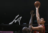 Yao Ming Autographed Houston Rockets 16x20 Hook Shot Photo - Beckett W Hologram