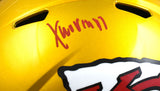 Xavier Worthy Autographed Kansas City Chiefs Speed Flash Helmet - Fanatics *Red