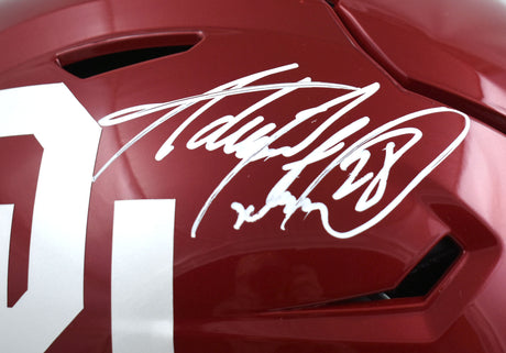 Adrian Peterson Signed Oklahoma Sooners F/S Speed Flex Helmet - Beckett W Holo