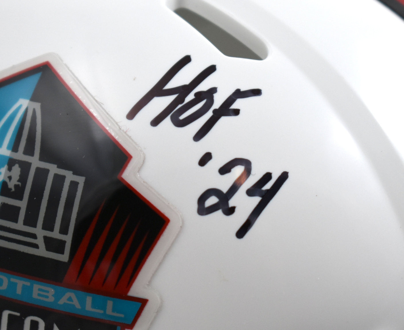 Randy Gradishar Signed Broncos HOF Speed Mini Helmet w/ HOF- Beckett W Hologram