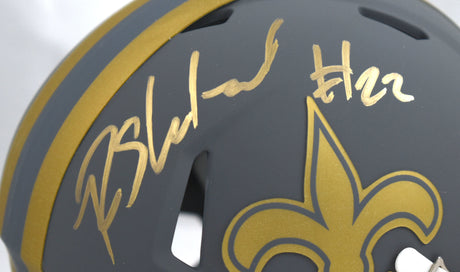 Rashid Shaheed Signed New Orleans Saints Slate Speed Mini Helmet- Beckett W Holo