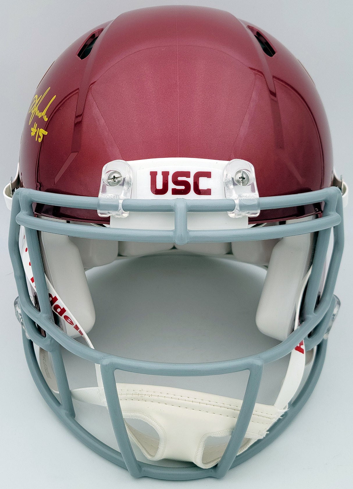 Drake London Autographed USC Trojans Maroon Full Size Authentic Speed Helmet Beckett BAS QR Stock #202054