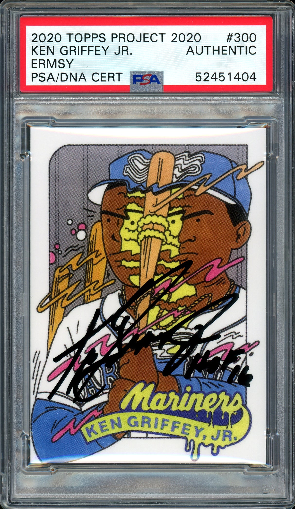 Ken Griffey Jr. Autographed Topps Project 2020 Ermsy Card #300 Seattle Mariners "HOF 16" #1/1 PSA/DNA #52451404