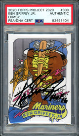 Ken Griffey Jr. Autographed Topps Project 2020 Ermsy Card #300 Seattle Mariners "HOF 16" #1/1 PSA/DNA #52451404