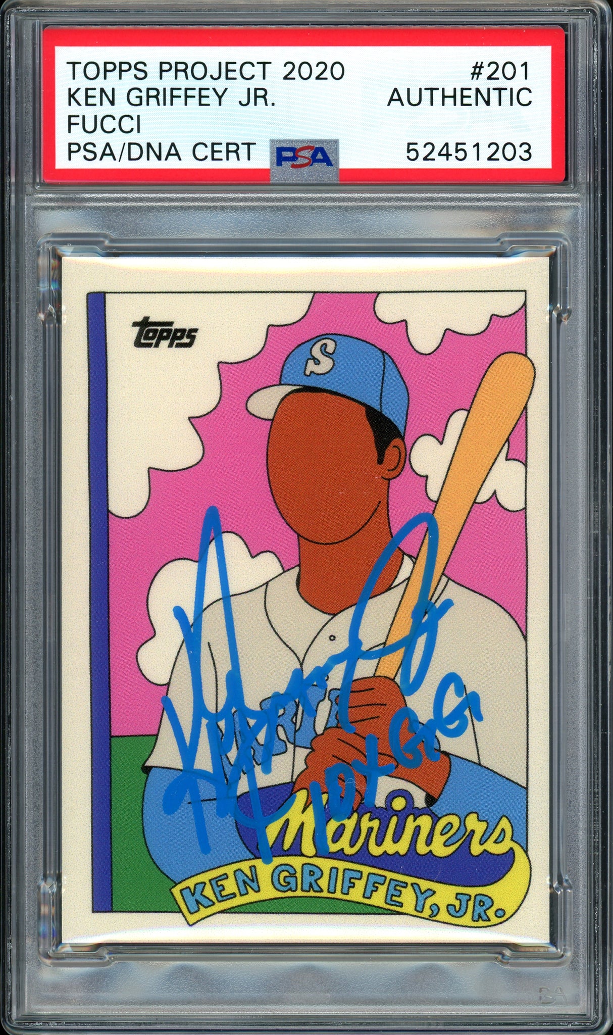 Ken Griffey Jr. Autographed Topps Project 2020 Fucci Card #201 Seattle Mariners "10x GG" #1/1 PSA/DNA #52451203