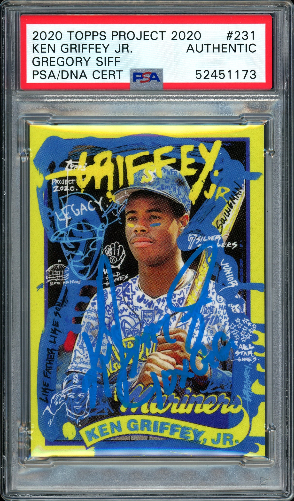 Ken Griffey Jr. Autographed Topps Project 2020 Gregory Siff Card #231 Seattle Mariners "10x GG" #1/1 PSA/DNA #52451173