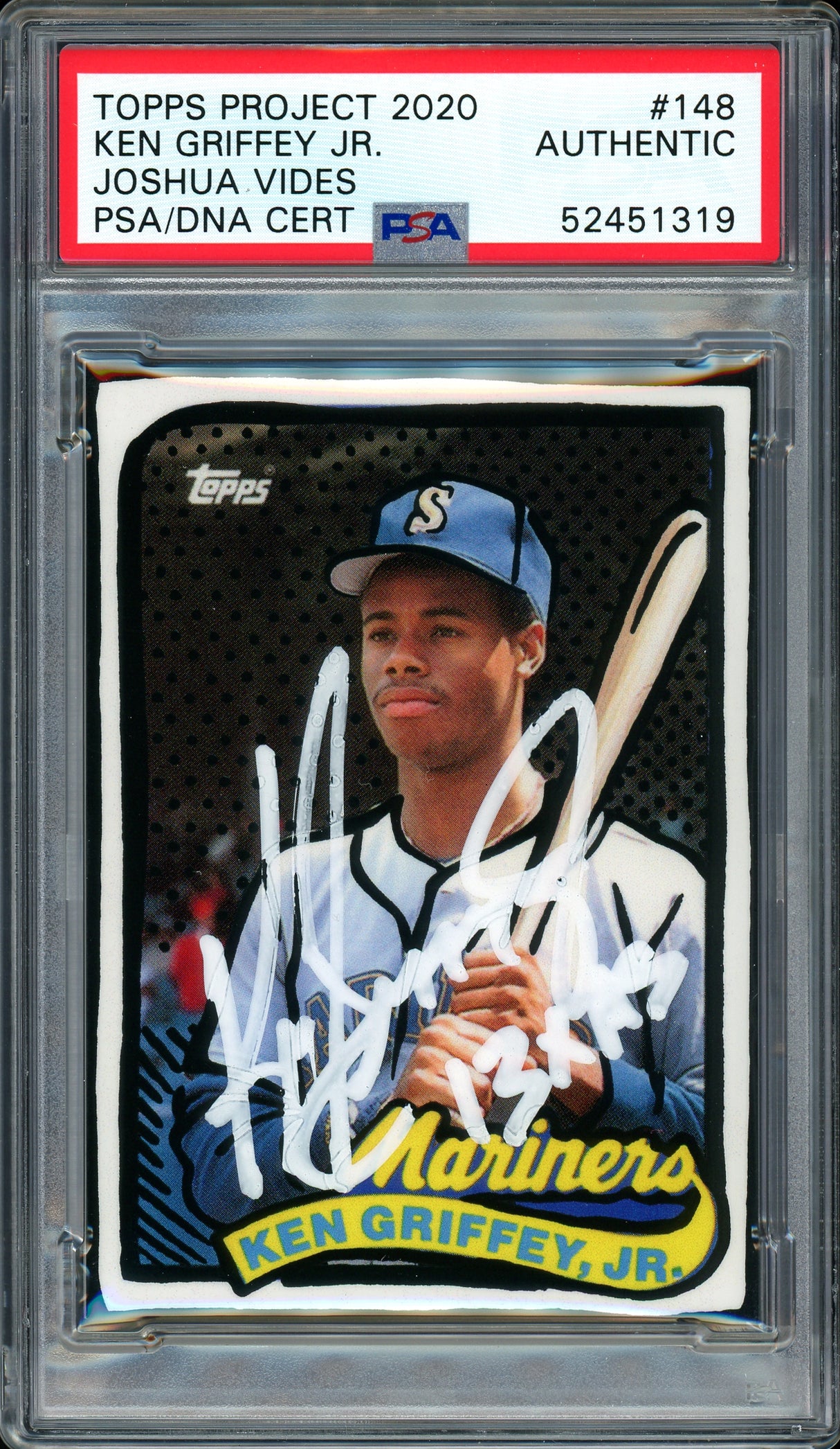 Ken Griffey Jr. Autographed Topps Project 2020 Joshua Vides Card #148 Seattle Mariners "13x AS" #1/1 PSA/DNA #52451319