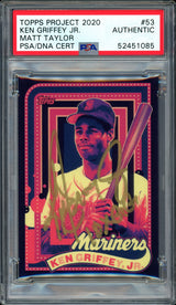 Ken Griffey Jr. Autographed Topps Project 2020 Matt Taylor Card #53 Seattle Mariners "10x GG" #1/1 PSA/DNA #52451085