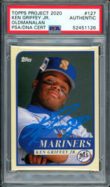 Ken Griffey Jr. Autographed Topps Project 2020 Oldmanalan Card #127 Seattle Mariners "24" #1/1 PSA/DNA #52451126