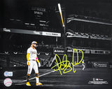 Fernando Tatis Jr. Autographed 11x14 Photo San Diego Padres Bat Flip Spotlight In Yellow Beckett BAS QR Stock #202112