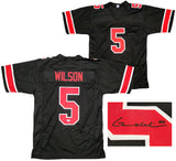 Ohio State Buckeyes Garrett Wilson Autographed Black Jersey Beckett BAS Stock #201973