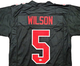 Ohio State Buckeyes Garrett Wilson Autographed Black Jersey Beckett BAS Stock #201973