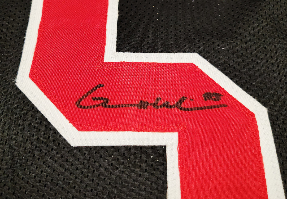 Ohio State Buckeyes Garrett Wilson Autographed Black Jersey Beckett BAS Stock #201973