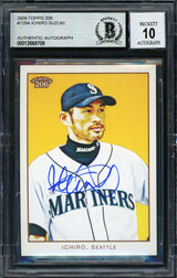 Ichiro Suzuki Autographed 2009 Topps 206 Card #129 Seattle Mariners Auto Grade 10 Beckett BAS #12669709