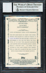 Ichiro Suzuki Autographed 2011 Topps Allen & Ginter Highlight Sketches Card #BHS-25 Seattle Mariners Auto Grade 10 Beckett BAS #12669848