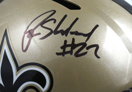 Rashid Shaheed Autographed New Orleans Saints F/S Speed Helmet - Beckett W Holo