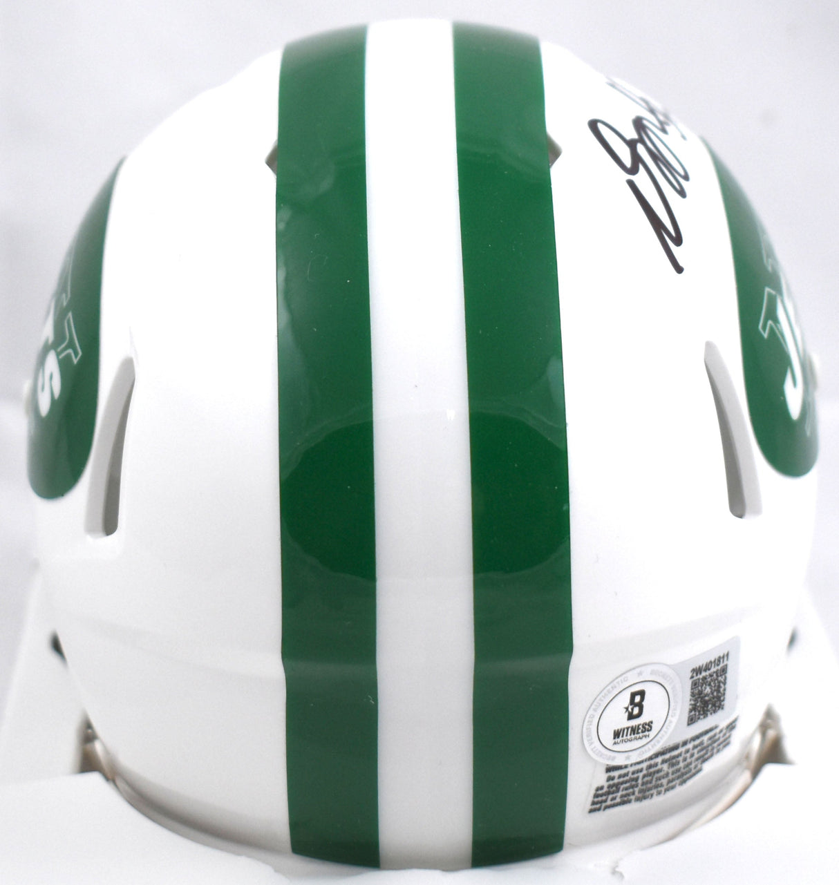 Davante Adams Signed New York Jets Alternate 24 Speed Mini Helmet-Beckett W Holo