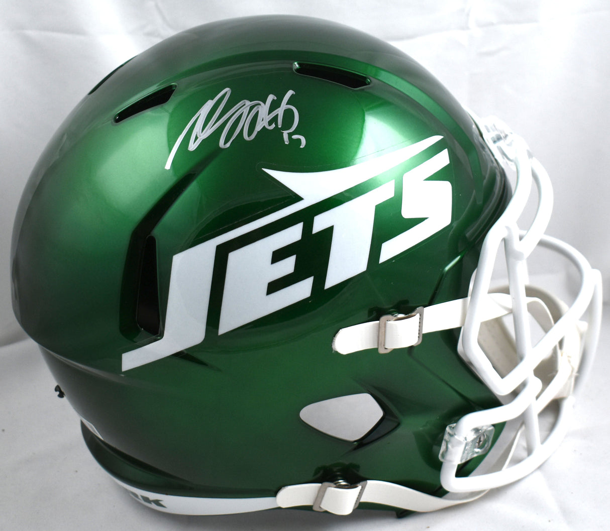 Davante Adams Autographed New York Jets 2024 F/S Speed Helmet - Beckett W Holo