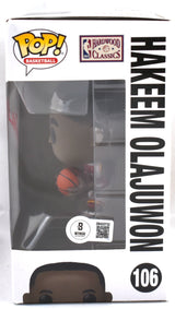 Hakeem Olajuwon Autographed Houston Rockets Funko Pop #106 - Beckett W Holo *Red