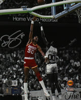 Ralph Sampson Autographed Rockets 8x10 Spotlight Photo - Beckett W Holo *Silver