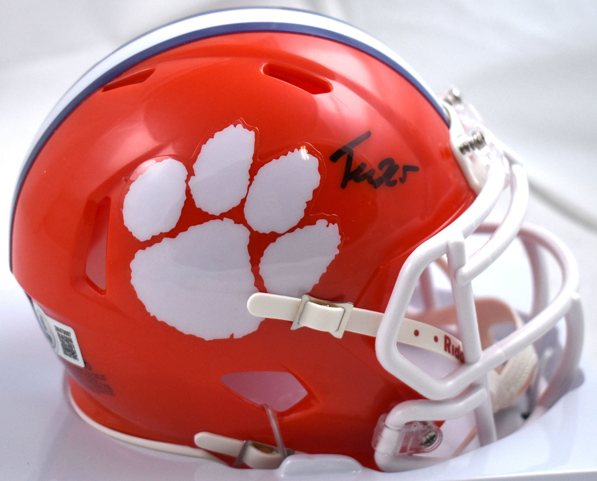 Tee Higgins Autographed Clemson Tigers Speed Mini Helmet - Beckett W Hologram