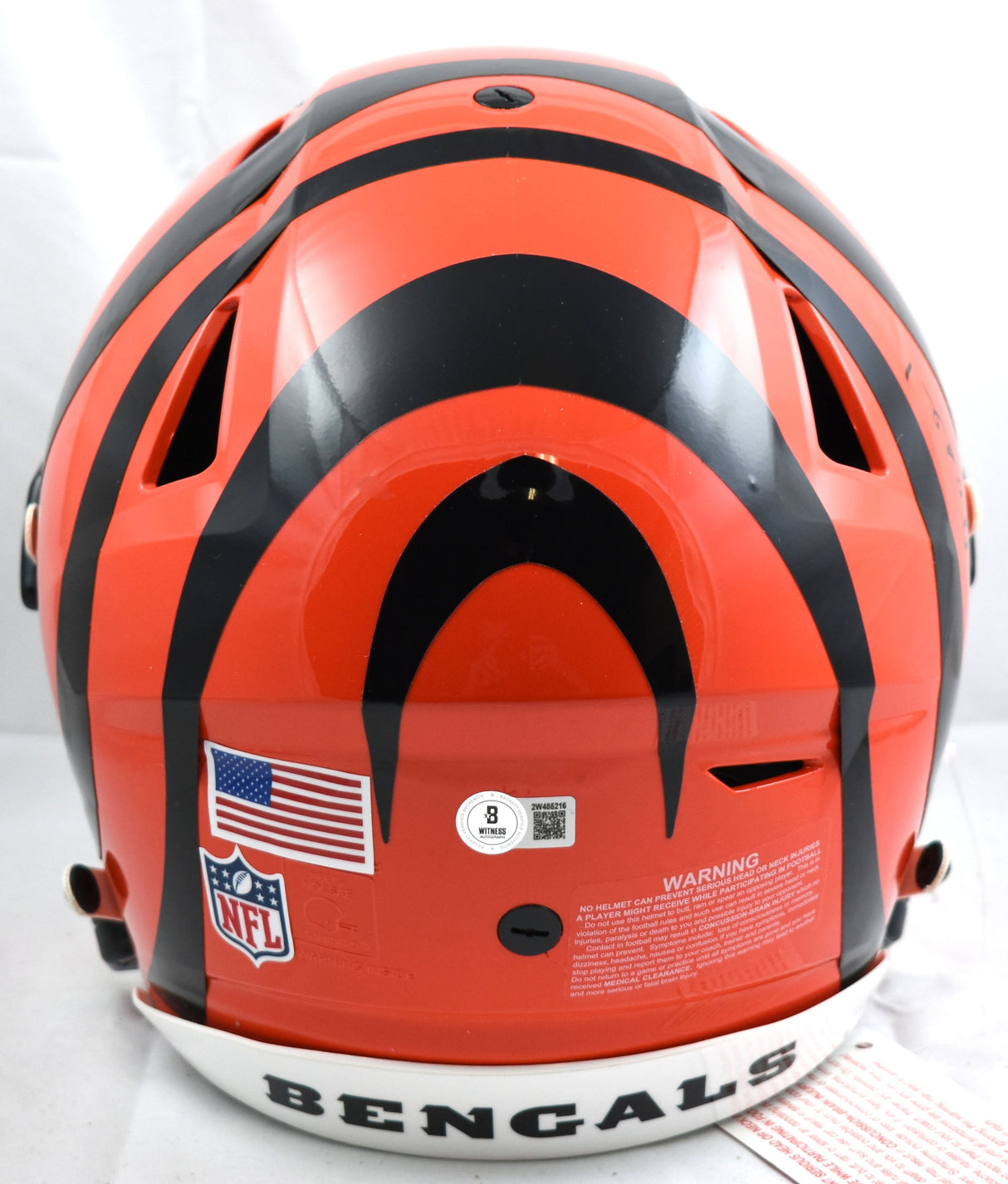 Ja'Marr Chase Autographed Bengals F/S Speed Flex Helmet - Beckett W Hologram