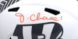 Ja'Marr Chase Autographed Bengals F/S Salute 2024 Speed Helmet - Beckett W Holo