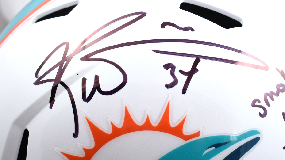 Ricky Williams Signed Dolphins F/S Speed Helmet SWED - Beckett W Hologram *Black