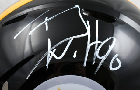 TJ Watt Autographed Steelers F/S Speed Authentic Helmet - Beckett W Holo *White